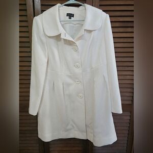Gabriella Cream Single Breasted Vintage Coat, Classic Elegance NWOT